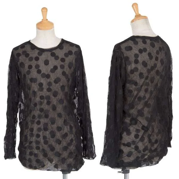 (SALE) tricot COMME des GARCONS dot Layered mesh tops Black About  M K-24956_001