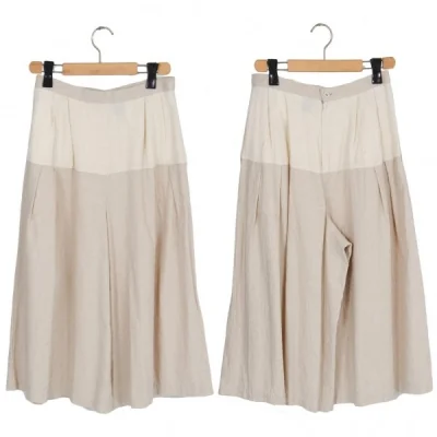 【SALE】トリコ コムデギャルソンtricot COMME des GARCONSコットンリネン切替デザインガウチョパンツ