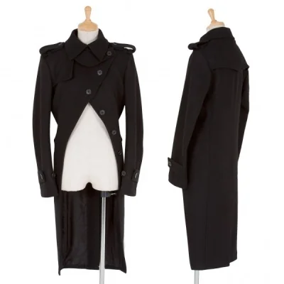 【SALE】レギュレーション ヨウジヤマモトREGULATION Yohji Yamamoto ミリタリーフロント変形コート