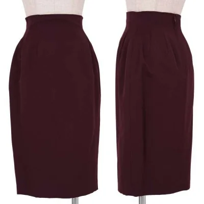 【600SALE】ジャンポールゴルチエ ファムJean Paul GAULTIER FEMME ウールギャバタイトスカート 【返品不可】