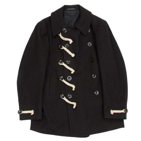 ヨウジヤマモト プールオムYohji Yamamoto POUR HOMME ダッフル風ダブルボタンコート