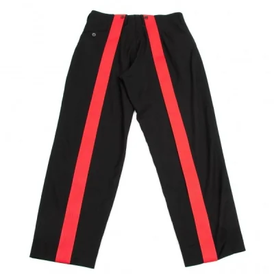 ヨウジヤマモトプールオムYohji Yamamoto POUR HOMME シートベルトウールギャバ1タックサスペンダーパンツ