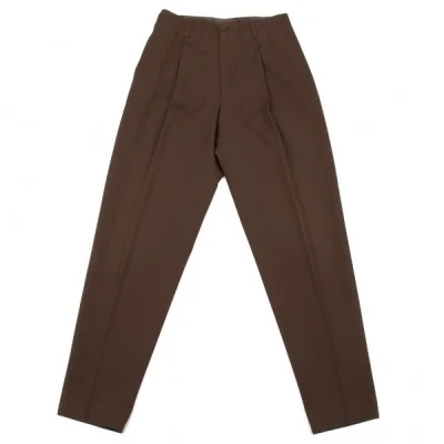 【SALE】ジャンポールゴルチエ オムJean Paul GAULTIER HOMME ウールタックパンツ 茶