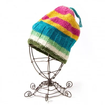 【SALE】ヨウジヤマモト プールオムYohji Yamamoto POUR HOMME カラフルボーダーニットキャップ