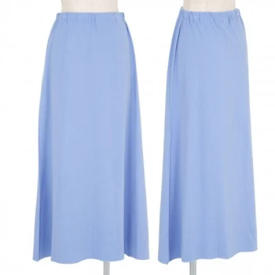 【SALE】イッセイミヤケISSEY MIYAKE A.POC ストレッチ切りっぱなしデザインロングスカート 水色