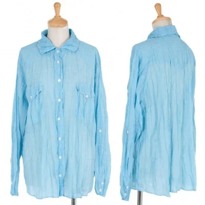 プリーツプリーズPLEATS PLEASE ロールアップシワプリーツ長袖シャツ