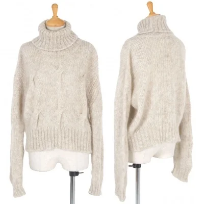 【SALE】イッセイミヤケISSEY MIYAKE編み込み長袖タートルセーター