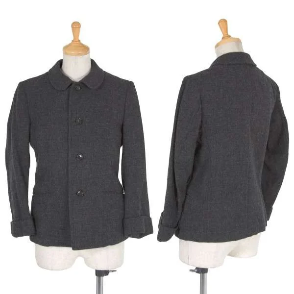 ジャケット・アウター tricot COMME des GARCONS Wool Blouson SALE) tricot COMME des GARCONS Design wool jacket Grey S (K-27000)