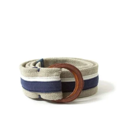 【SALE】45rpm AI INDIGO コットンラインデザイン巻きベルト