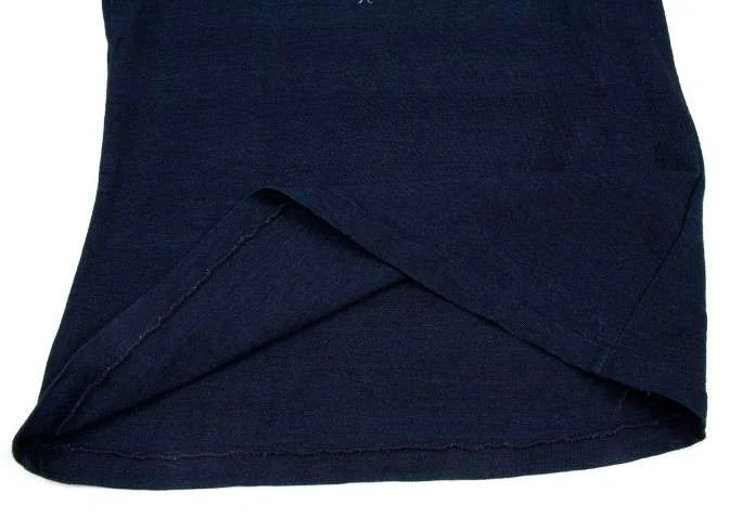 R by 45rpm インディゴ染めコットンプリントTシャツ 紺2 (K-27207)