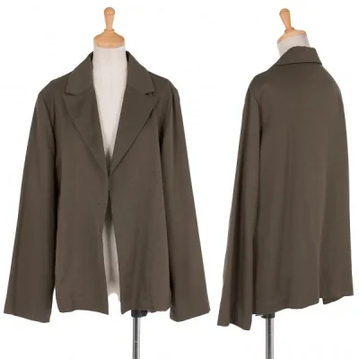 【SALE】ワイズビスリミY's bis LIMI ベンベルグボタンレスジャケット カーキ