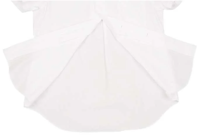 コムコム コムデギャルソンCOMME des GARCONS 丸襟半袖コットンシャツ