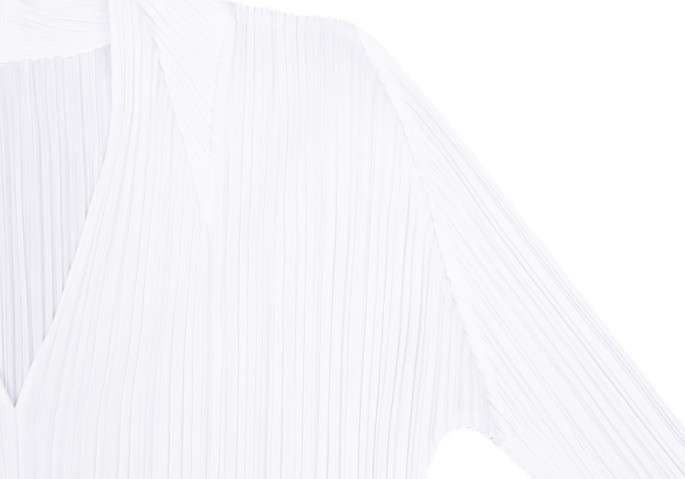 2025春の新作 プリーツプリーズPLEATS PLEASE Vネック五分丈プリーツトップス トップス