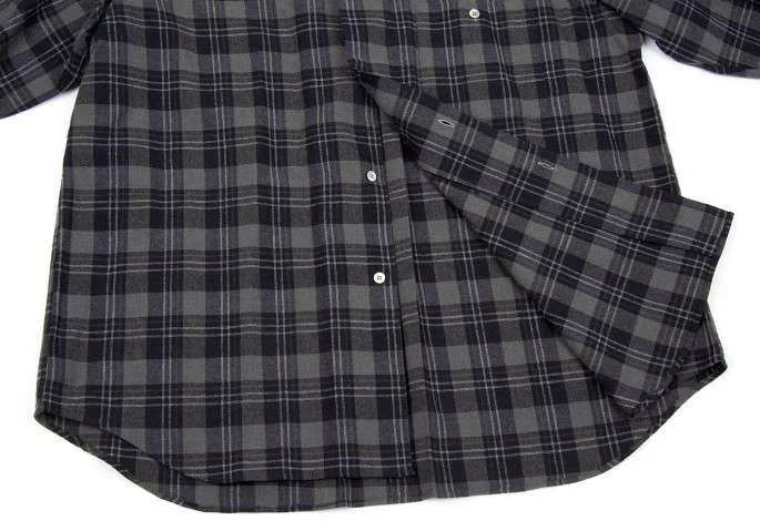 美品 コムデギャルソンオムプリュス 異素材ドッキング チェック 長袖シャツ M COMME des GARCONS HOMME PLUS / コムデギャルソンオムプリュス