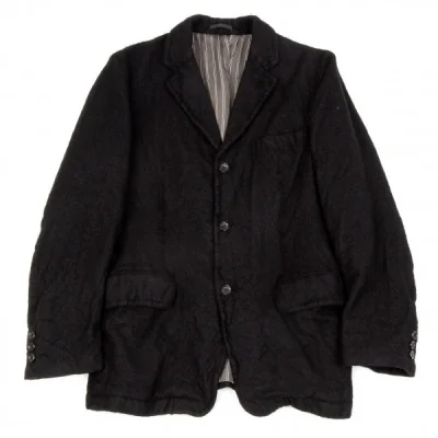 コムデギャルソン オムCOMME des GARCONS HOMME ウール縮絨ジャケット 黒