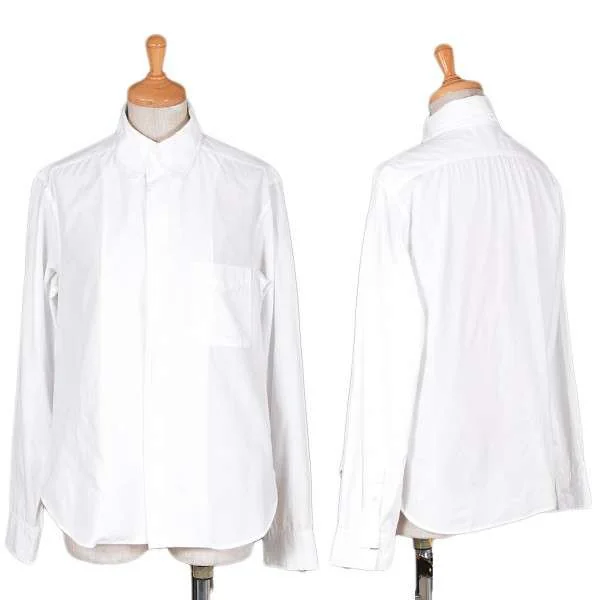 【SALE】ワイズY's コットン裁ち切りレイヤーデザイン長袖シャツ