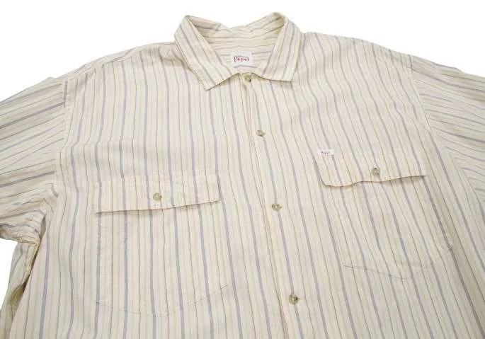 (SALE) Papas Flap pocket stripe cotton cupra shirt K-27955_002
