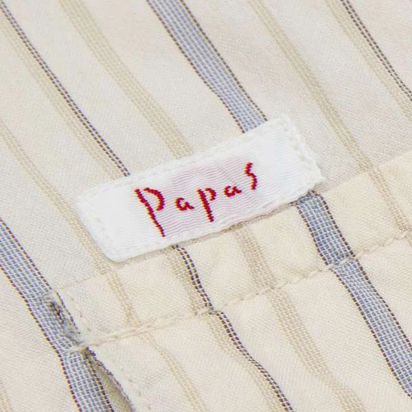(SALE) Papas Flap pocket stripe cotton cupra shirt K-27955_005