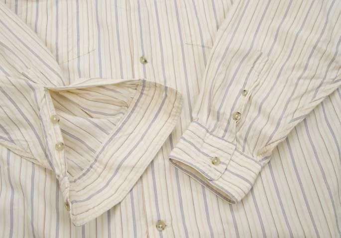 (SALE) Papas Flap pocket stripe cotton cupra shirt K-27955_008