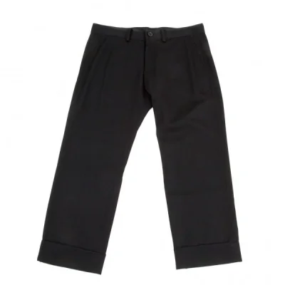 Y s Hem double cropped wool pants(K-2114)