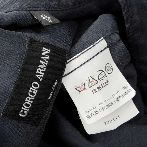GIORGIO ARMANI（ジョルジオ・アルマーニ） シルクシャツ　黒タグ ジョルジオ アルマーニGIORGIO ARMANI ブロークン加工デザインシルク