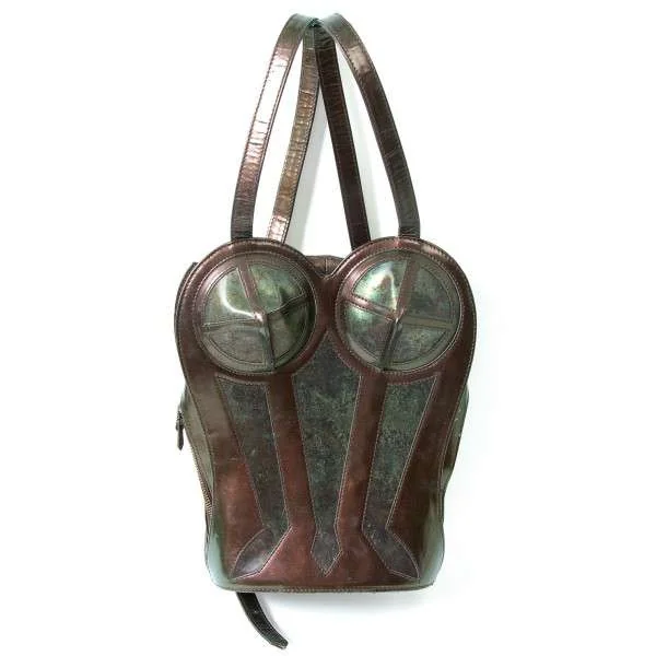 Jean Paul GAULTIER Iridescent Corset cyber Backpack(K-28250) khaki 
