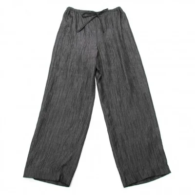 ヒロコビスHIROKO BIS ポリストレートパンツ 黒