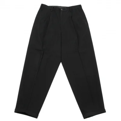 ヨウジヤマモト プールオム Yohji Yamamoto POUR HOMME オールドギャバタックパンツ 黒
