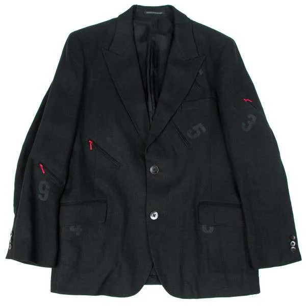 ヨウジヤマモト プールオム Yohji Yamamoto POUR HOMME ジップ数字 ヨウジヤマモト プールオム Yohji Yamamoto POUR HOMME ジップ数字