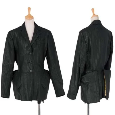 【SALE】ジャンポールゴルチエ ファムJean Paul GAULTIER FEMME バックドレープ光沢3Bデザインジャケット