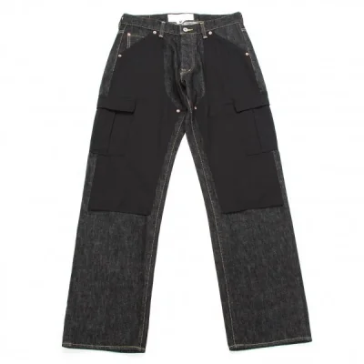 【SALE】新品！ガンリュウGANRYU パッチ切替カーゴデニムパンツ