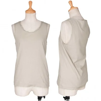 マーガレットハウエルMARGARET HOWELL 袖襟切替コットンタンクトップ