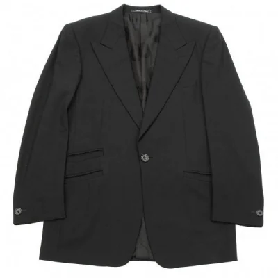 ジャンニヴェルサーチGIANNI VERSACE 1Bウールジャケット 黒