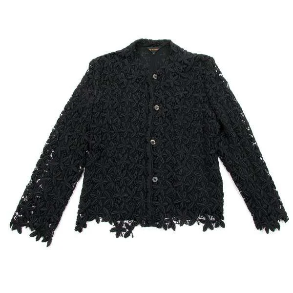 コムデギャルソンCOMME des GARCONSスナップボタンレースジャケット 黒