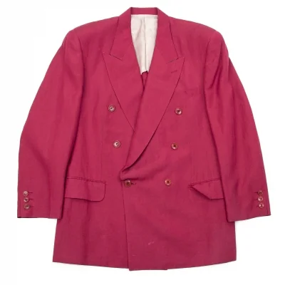 ケンゾー パリス コレクション KENZO PARIS Collection シルクリネンダブルジャケット ワイン