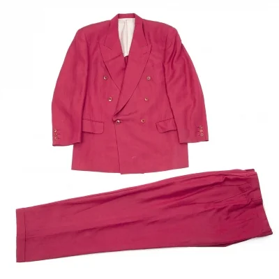 ケンゾー パリス コレクション KENZO PARIS Collection シルクリネンダブルセットアップスーツ ワイン