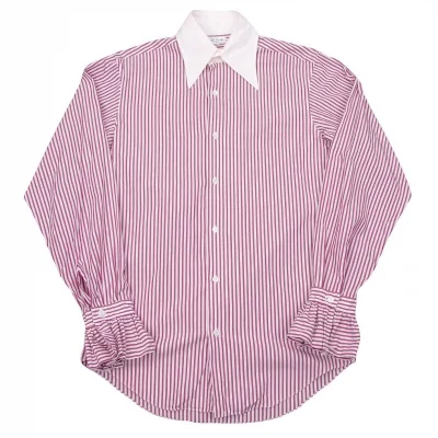 【SALE】ポールスミス ロンドンPaul Smith LONDON ストライプクレリック袖フリルシャツ