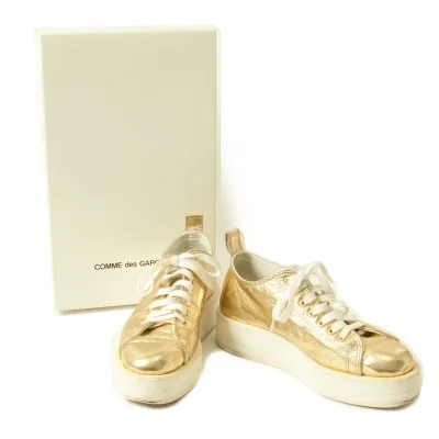 コムデギャルソンCOMME des GARCONS ゴールド厚底スニーカー