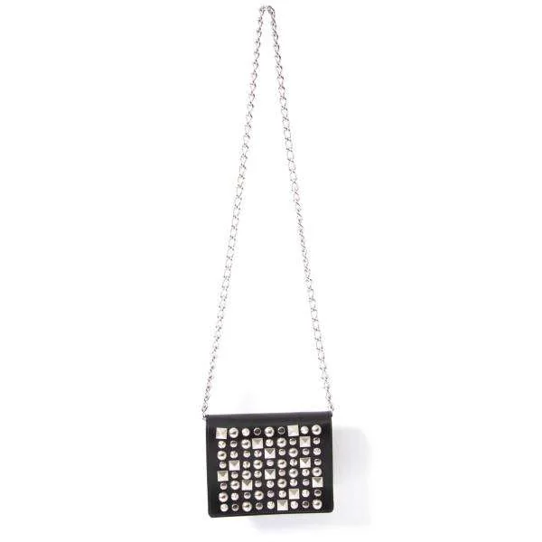 ジュンヤワタナベJUNYA WATANABE スタッズレザーミニポーチ 黒 (K-30124)