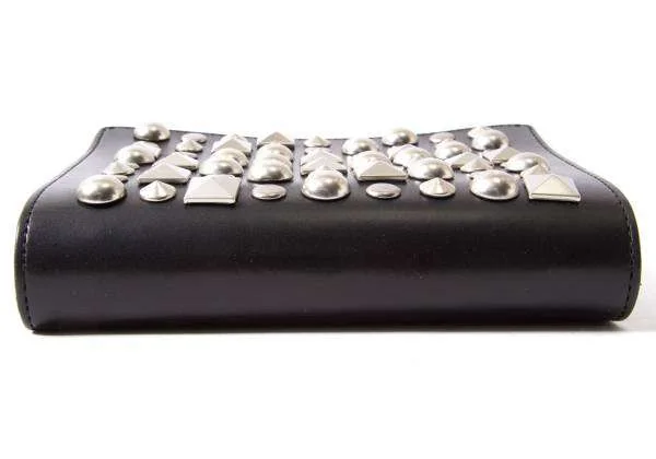 ジュンヤワタナベJUNYA WATANABE スタッズレザーミニポーチ 黒 (K-30124)