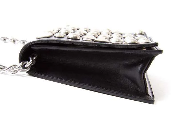 ジュンヤワタナベJUNYA WATANABE スタッズレザーミニポーチ 黒 (K-30124)