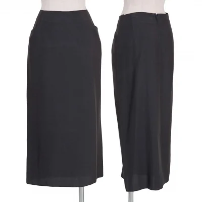 【SALE】ヨウジヤマモト ファムYohji Yamamoto FEMME シルクポケットデザインスカート 黒