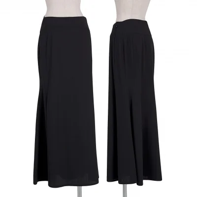 ヨウジヤマモト ファムYohji Yamamoto FEMME  ウールギャバマーメイドラインスカート 黒