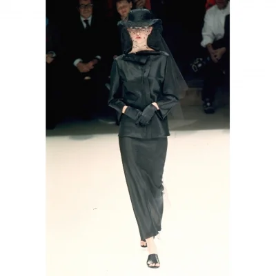 ヨウジヤマモト ファムYohji Yamamoto FEMME レーヨンシルクシースルーセットアップスーツ 黒