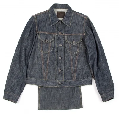 ワイズフォーメンY's for men リバーシブルデザインボタンポーチ付きコットンデニムジャケット