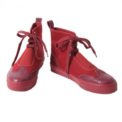 【SALE】ワイズY's レザー使いハイカットデザインスニーカー