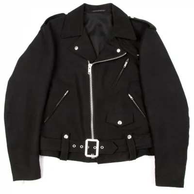 ヨウジヤマモト プールオム Yohji Yamamoto POUR HOMME コットンライダースジャケット