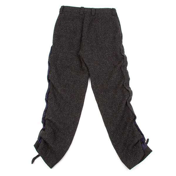本物品質の SALE】イッセイミヤケISSEY MIYAKE ウールサイド紐留めデザイン パンツ