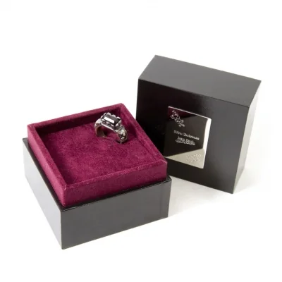 ジャンポールゴルチエJean Paul GAULTIER スカル台座ブラックストーンリング