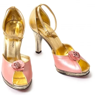 【SALE】アンナ モリナーリANNA MOLINARI ART.156 かすれペイントサンダル (23.5位）